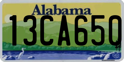 AL license plate 13CA650