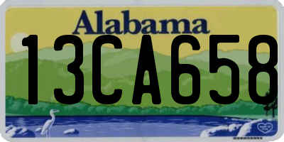 AL license plate 13CA658