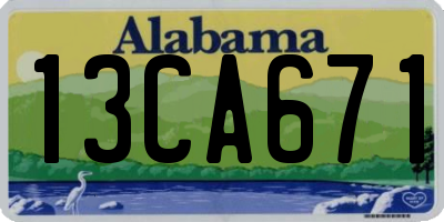 AL license plate 13CA671