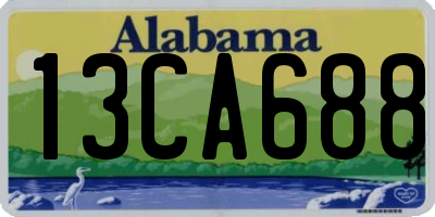 AL license plate 13CA688