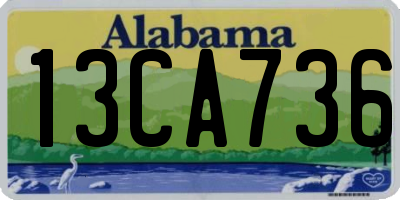 AL license plate 13CA736