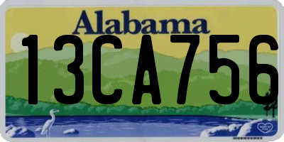 AL license plate 13CA756
