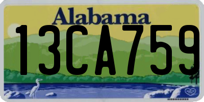 AL license plate 13CA759