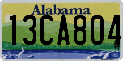 AL license plate 13CA804