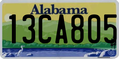 AL license plate 13CA805