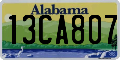 AL license plate 13CA807