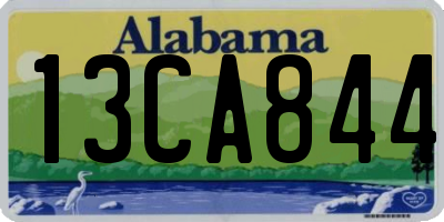 AL license plate 13CA844
