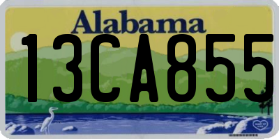 AL license plate 13CA855