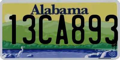 AL license plate 13CA893