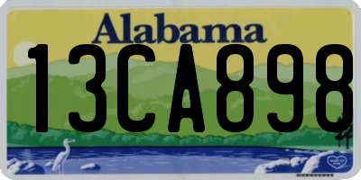 AL license plate 13CA898