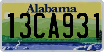 AL license plate 13CA931