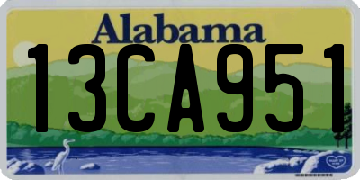 AL license plate 13CA951