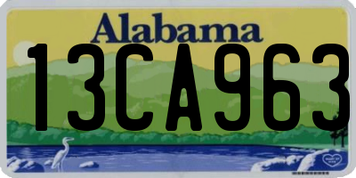 AL license plate 13CA963