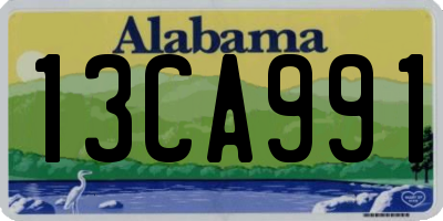 AL license plate 13CA991