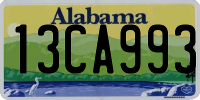 AL license plate 13CA993