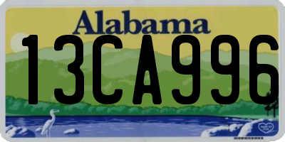 AL license plate 13CA996
