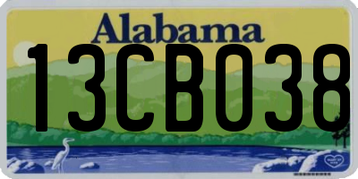 AL license plate 13CB038