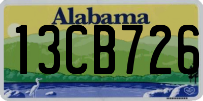 AL license plate 13CB726