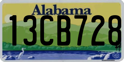 AL license plate 13CB728