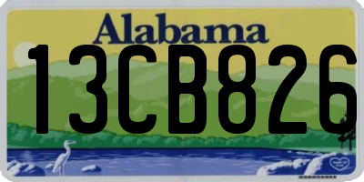 AL license plate 13CB826