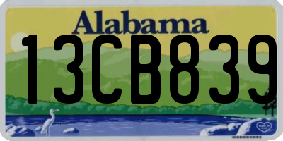 AL license plate 13CB839