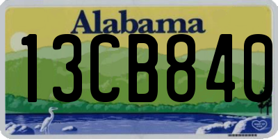 AL license plate 13CB840
