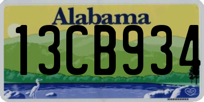 AL license plate 13CB934