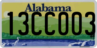 AL license plate 13CC003