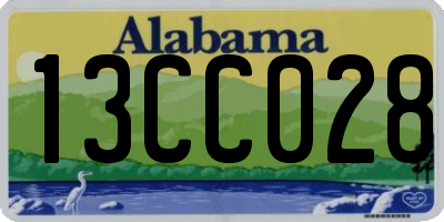 AL license plate 13CC028