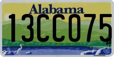 AL license plate 13CC075