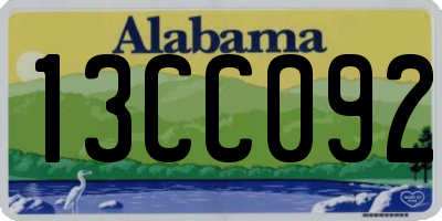 AL license plate 13CC092