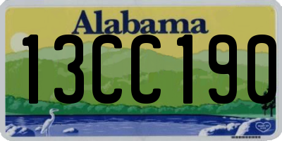 AL license plate 13CC190