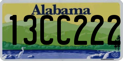 AL license plate 13CC222