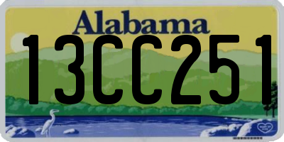 AL license plate 13CC251