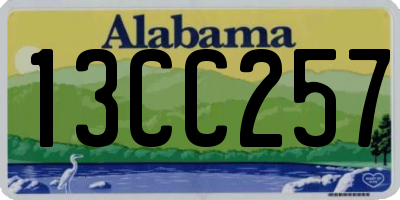 AL license plate 13CC257