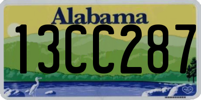 AL license plate 13CC287