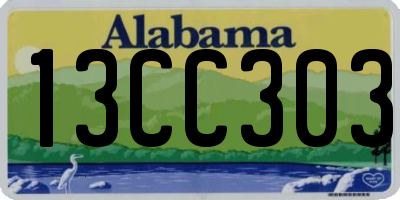AL license plate 13CC303