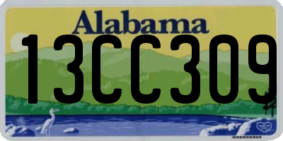 AL license plate 13CC309