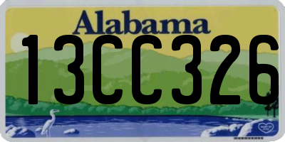 AL license plate 13CC326