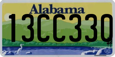 AL license plate 13CC330