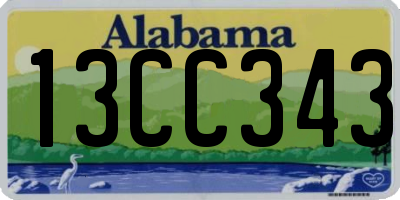AL license plate 13CC343