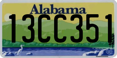 AL license plate 13CC351