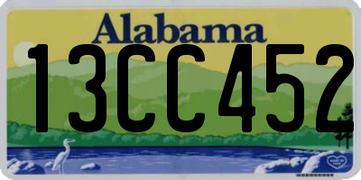 AL license plate 13CC452