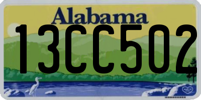 AL license plate 13CC502