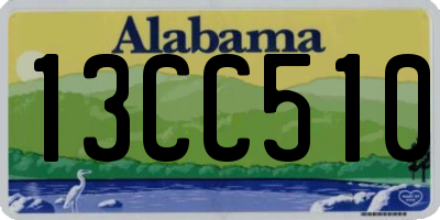 AL license plate 13CC510