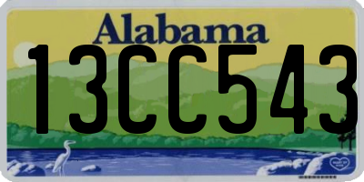 AL license plate 13CC543
