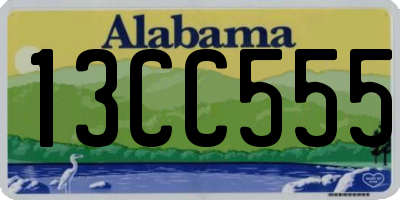 AL license plate 13CC555