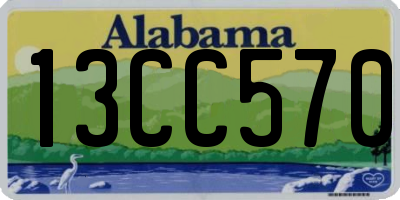 AL license plate 13CC570