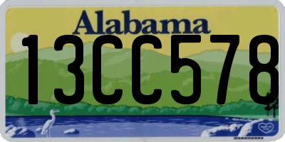 AL license plate 13CC578