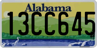 AL license plate 13CC645